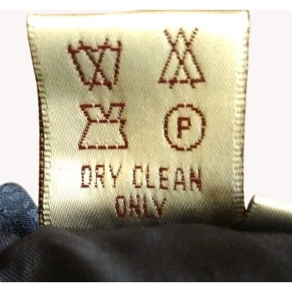 Vintage Skirt 16 Silk Lined Zip Blue - Picture 4 of 10